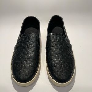 Coach black leather sneaker. Size 7
